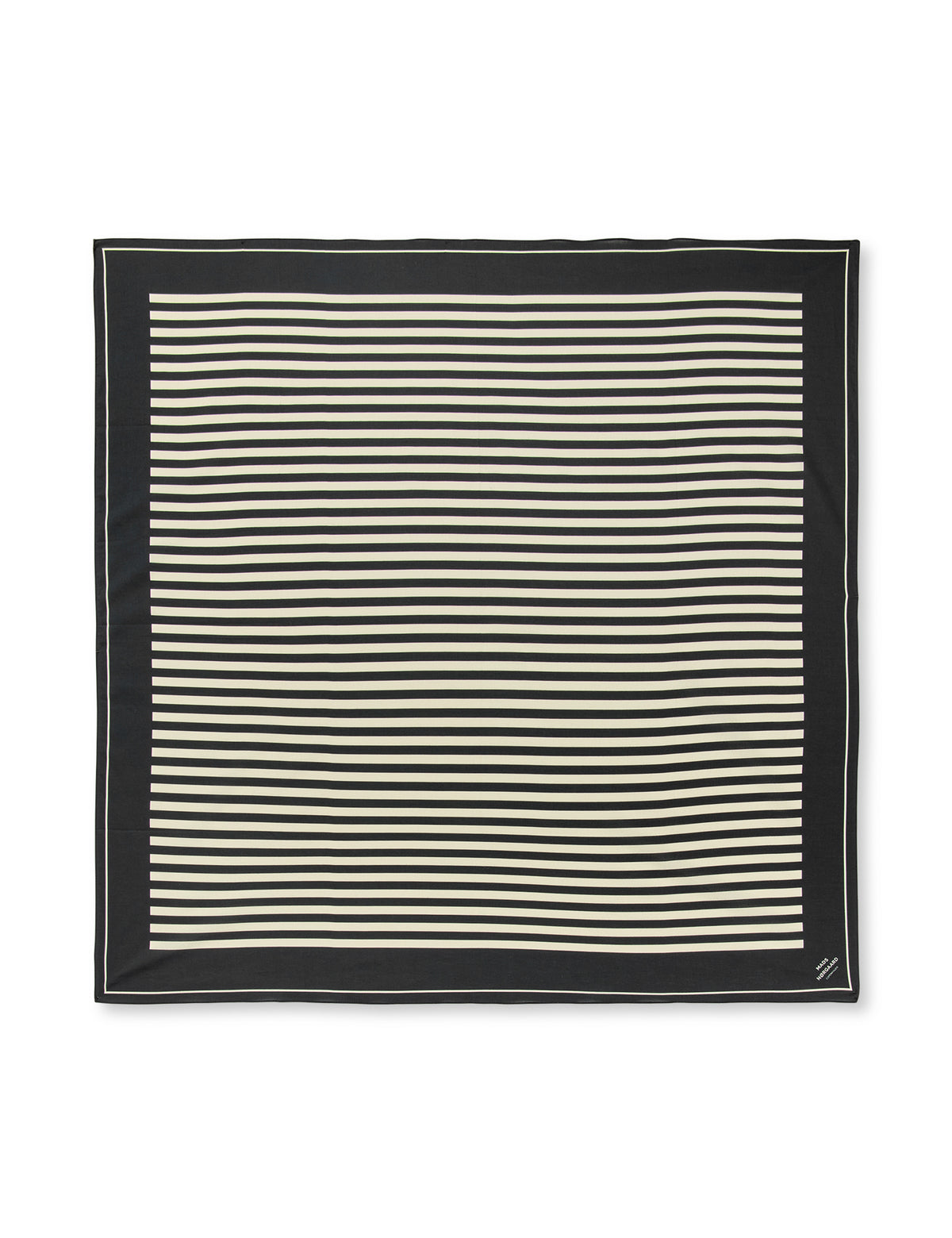 Mads Nørgaard, Soft Cotton Scarf Big, Stripe AOP/Black