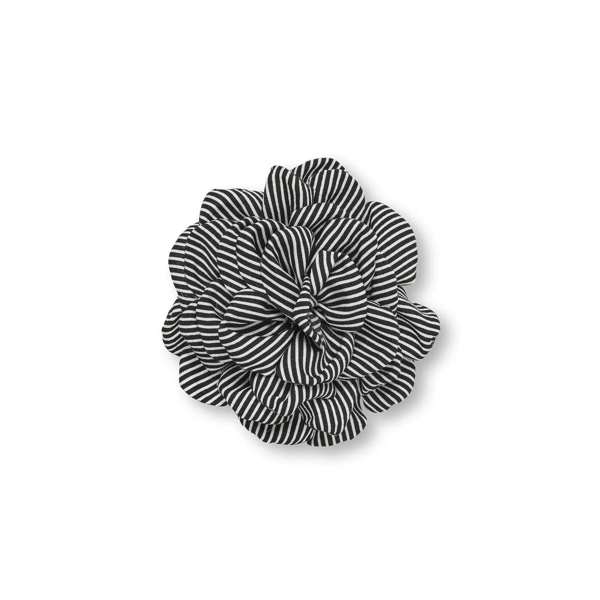 Mads Nørgaard MN Rose Brooch, Stripe Black/White