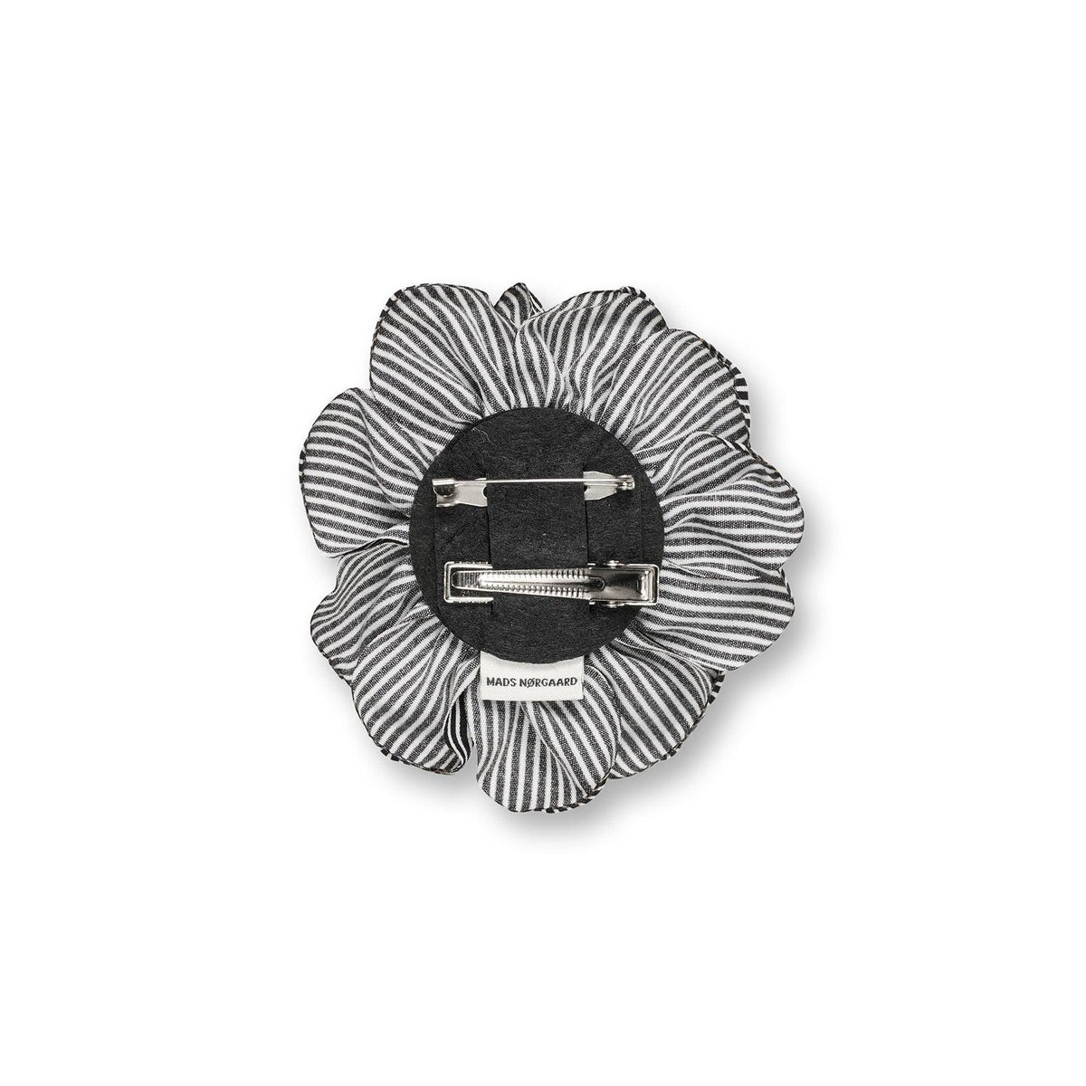 Mads Nørgaard MN Rose Brooch, Stripe Black/White