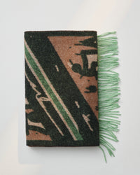 Mads Nørgaard Woven Wool Vibskov Scarf, Brown