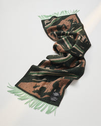 Mads Nørgaard Woven Wool Vibskov Scarf, Brown