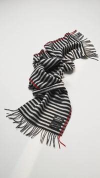 Mads Nørgaard Premium Ellen Scarf, Black / White