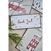 Ib Laursen, Metalskilt, God Jul-Ib Laursen-Minlillebutik.dk