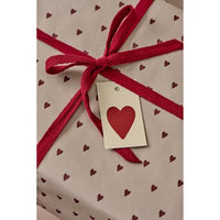 Ib Laursen, Gavepapir, 5m, Røde hjerter-Ib Laursen-Minlillebutik.dk