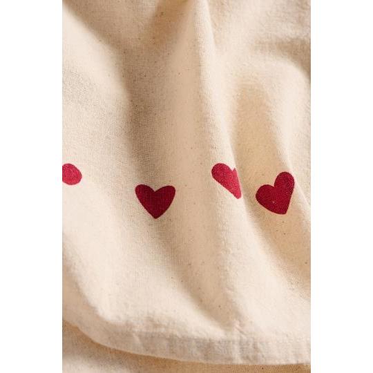 Ib Laursen, Viskestykke, Emma, Natur m/røde hjerter-Ib Laursen-Minlillebutik.dk