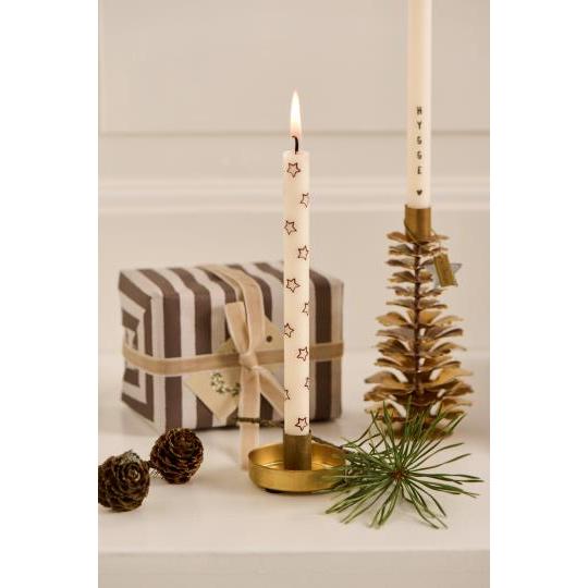 Ib Laursen, Kertelys m/brune stjerner 1,3 cm-Ib Laursen-Minlillebutik.dk