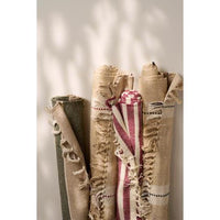 Ib Laursen, Gulvløber, Beige/olivengrønne striber-Ib Laursen-Minlillebutik.dk