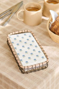 Ib Laursen, Serviet 10x20 cm blå blomster 16 stk/pk
