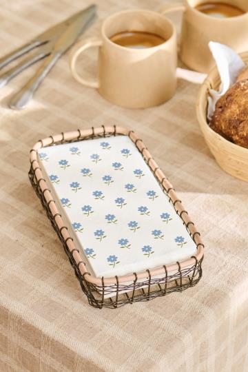 Ib Laursen, Serviet 10x20 cm blå blomster 16 stk/pk