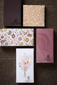Ib Laursen, Serviet, 10x20 cm, Burned rose striber