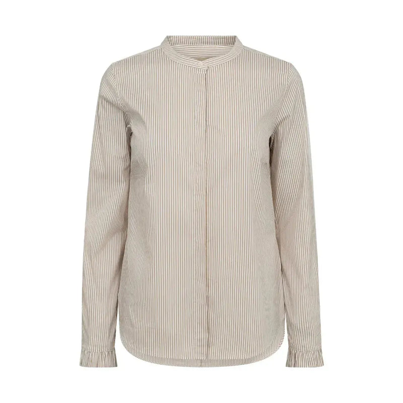 Mos Mosh, Mattie Stripe Shirt, Safari-Mos Mosh-Minlillebutik.dk