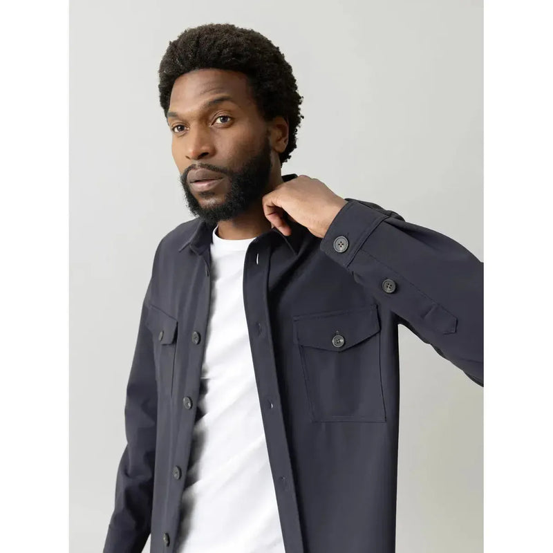 Mos Mosh Gallery, Birk Traver Overshirt, Navy-Mos Mosh Gallery-Minlillebutik.dk