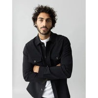 Mos Mosh Gallery, Birk Traver Overshirt, Black-Mos Mosh Gallery-Minlillebutik.dk