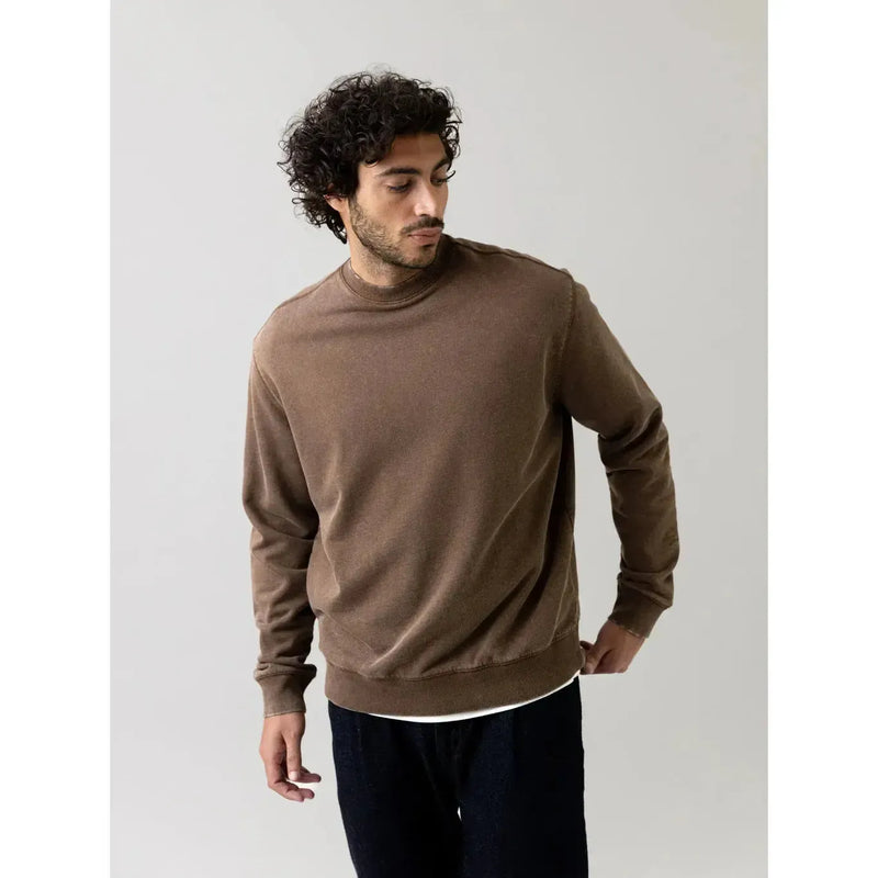 Mos Mosh Gallery, French Faded Sweat, Chocolate Brown-Mos Mosh Gallery-Minlillebutik.dk