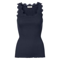 Rosemunde, RWBabette SL U-neck Long Lace Top, Navy-Rosemunde-Minlillebutik.dk