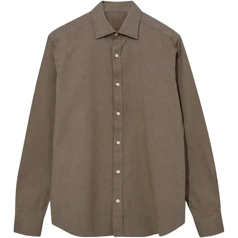 Mos Mosh Gallery, Marco Oxford Shirt, Chocolate Brown-Mos Mosh Gallery-Minlillebutik.dk