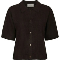 Neo Noir, Cunna Knit Blouse, Dark Brown-Neo Noir-Minlillebutik.dk