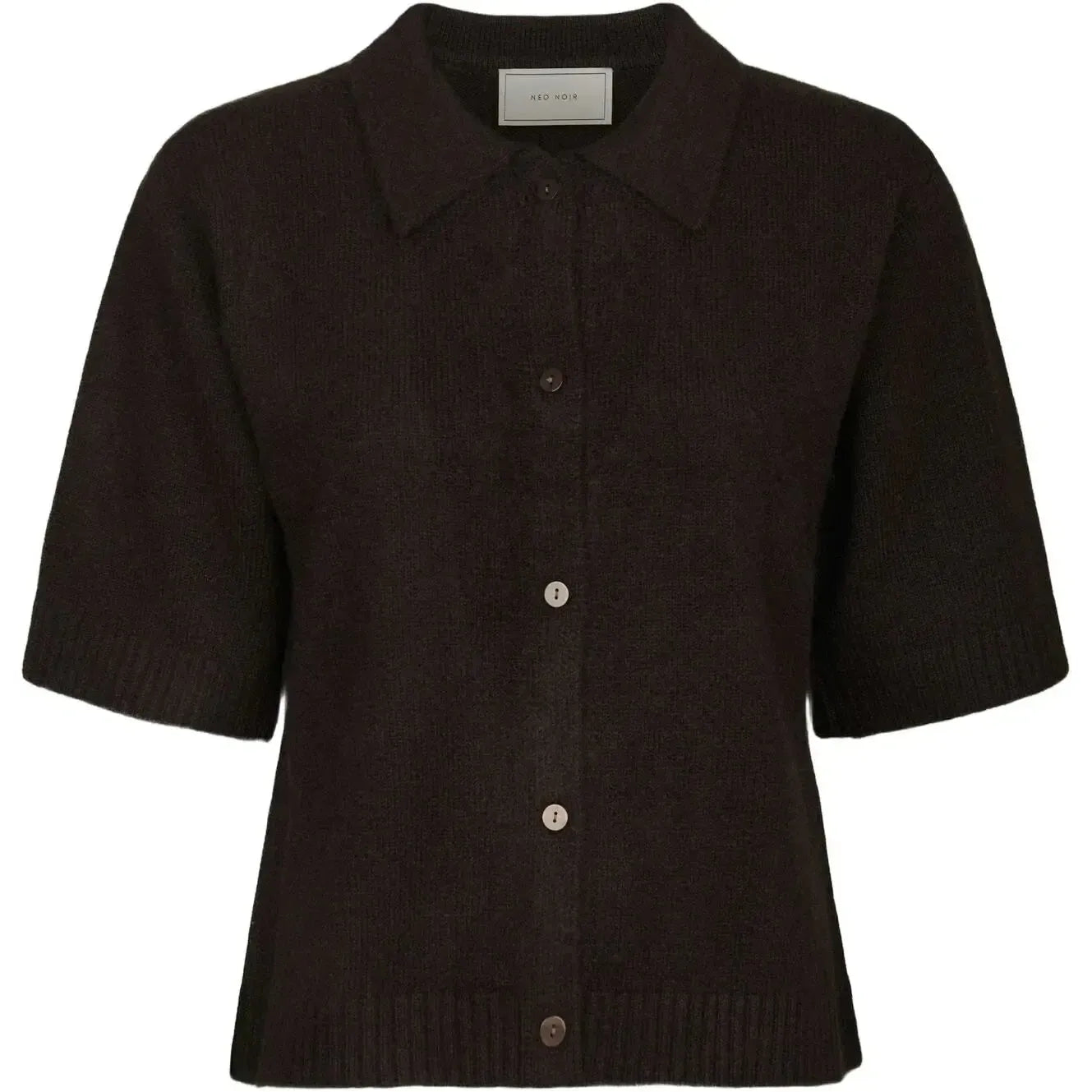 Neo Noir, Cunna Knit Blouse, Dark Brown-Neo Noir-Minlillebutik.dk