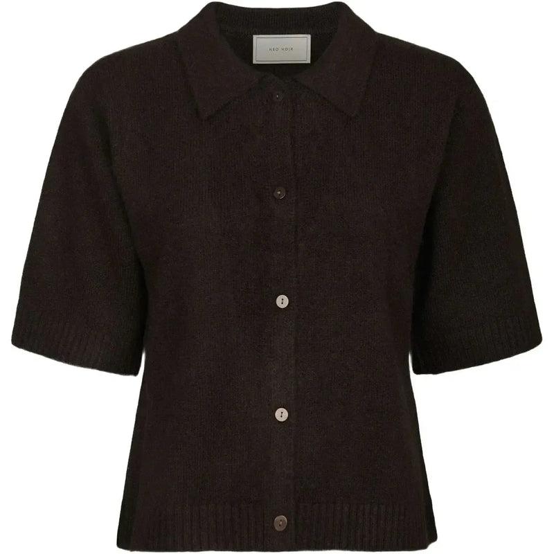 Neo Noir, Cunna Knit Blouse, Dark Brown-Neo Noir-Minlillebutik.dk
