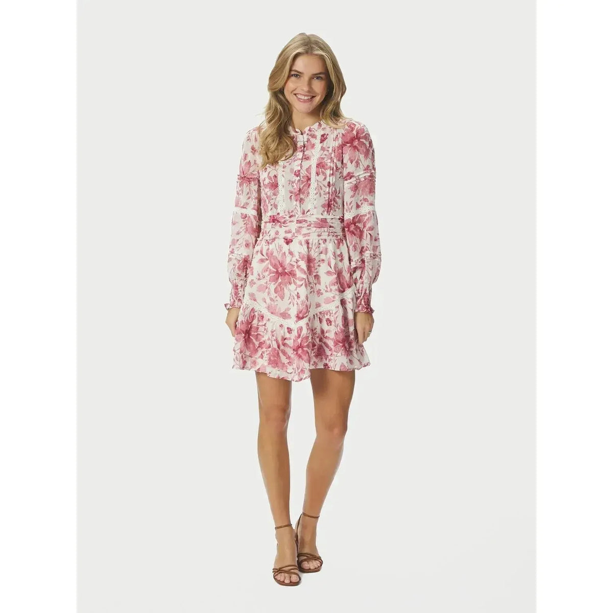 Neo Noir, Roberta Flower Print Dress, Evening Rose-Neo Noir-Minlillebutik.dk