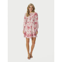 Neo Noir, Roberta Flower Print Dress, Evening Rose
