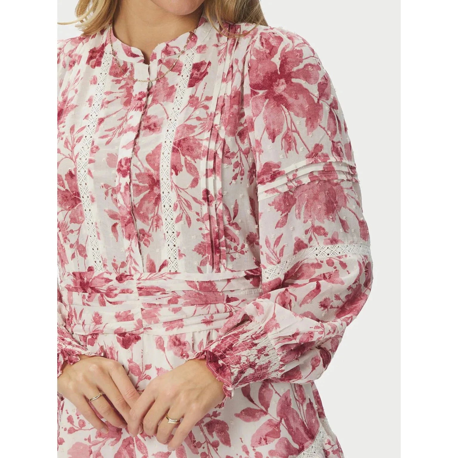 Neo Noir, Roberta Flower Print Dress, Evening Rose