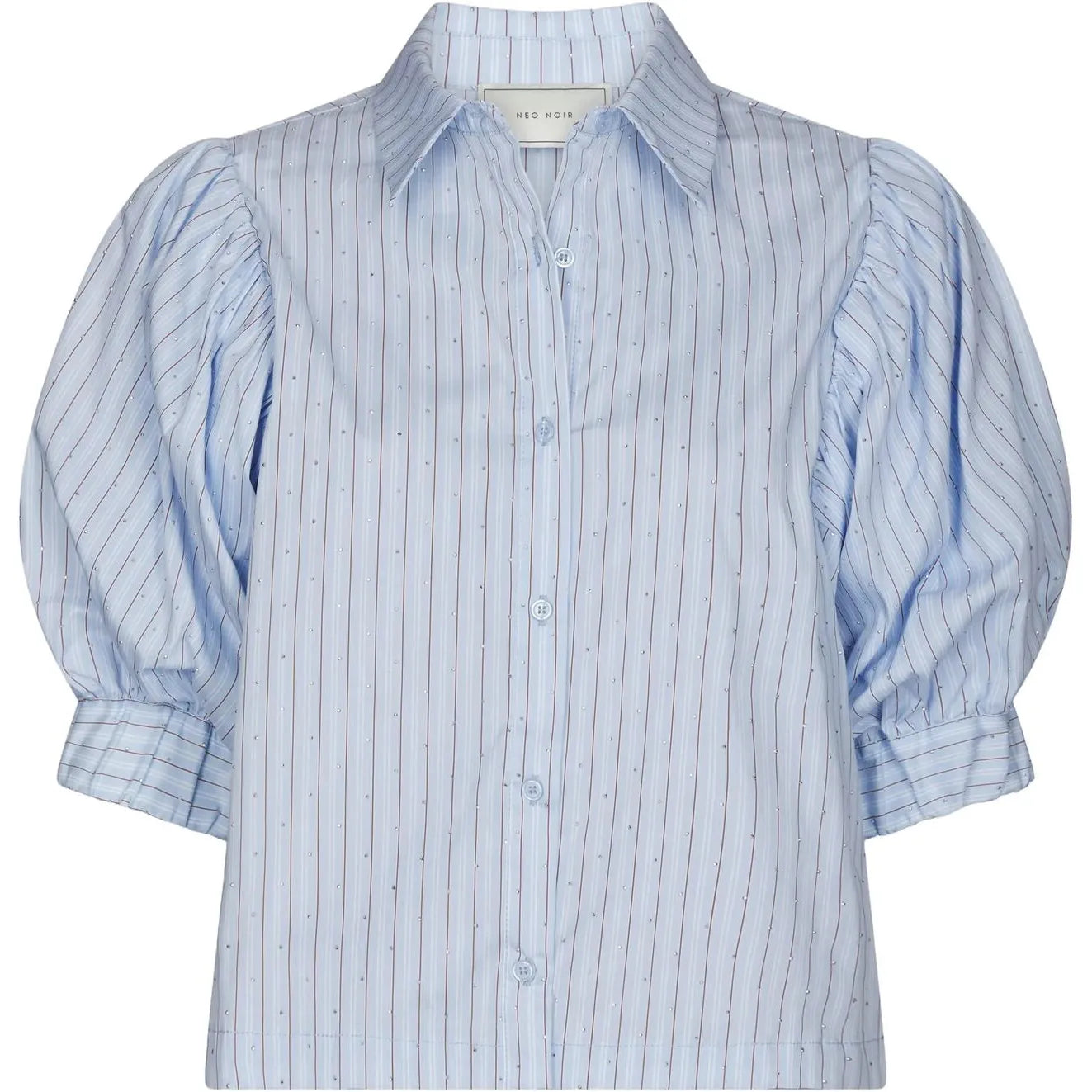 Neo Noir, Etta Stripe Stone Shirt, Light Blue