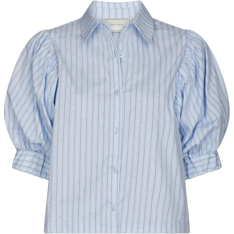 Neo Noir, Etta Stripe Stone Shirt, Light Blue-Neo Noir-Minlillebutik.dk