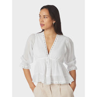 Neo Noir, Adelia S Voile Blouse, White