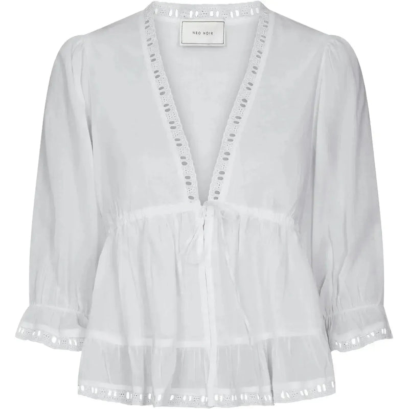 Neo Noir, Adelia S Voile Blouse, White-Neo Noir-Minlillebutik.dk