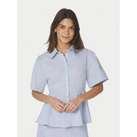 Neo Noir, Janelle Stripe Shirt, Blue/Brown