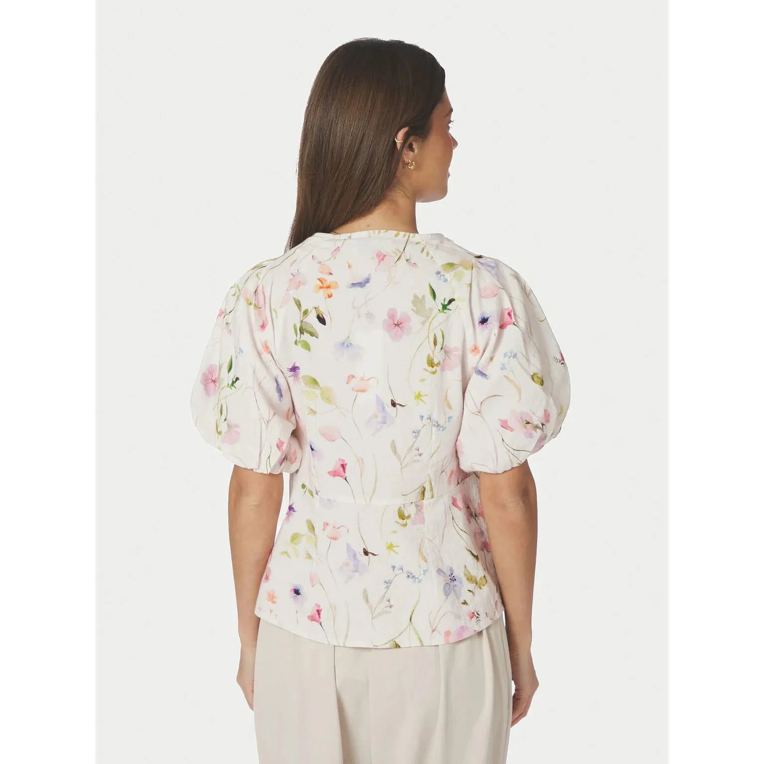 Neo Noir, Irina Flower Blouse, Off White