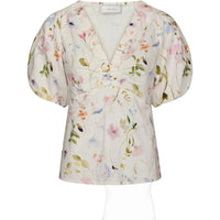 Neo Noir, Irina Flower Blouse, Off White