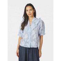 Neo Noir, Manet Jacquard Blouse, Light Blue