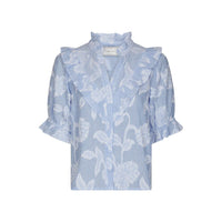 Neo Noir, Manet Jacquard Blouse, Light Blue