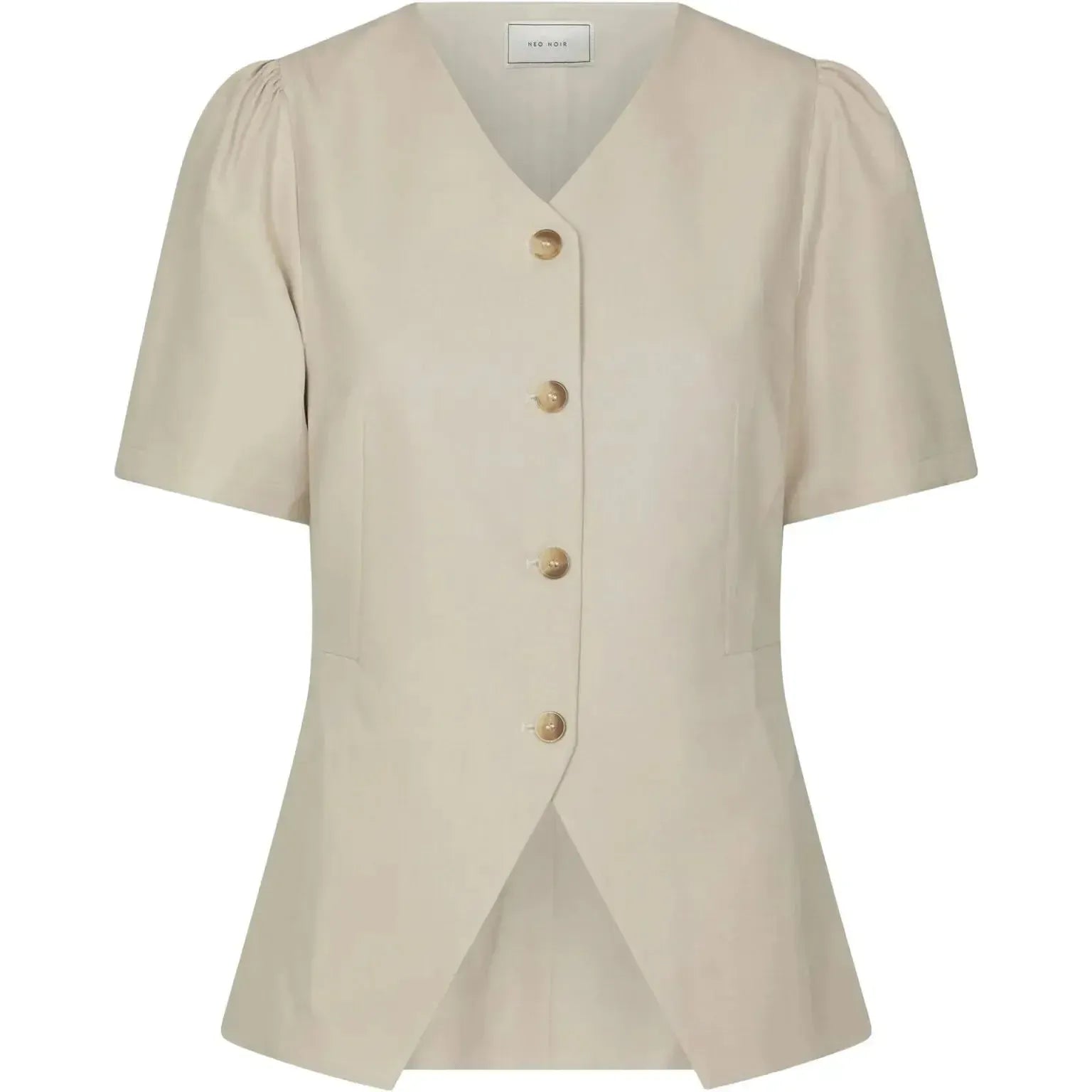 Neo Noir, Jules Structure Blouse, Creme-Neo Noir-Minlillebutik.dk