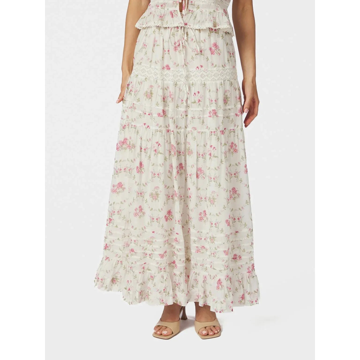Neo Noir, Fippo Spring Flower Skirt, Off White