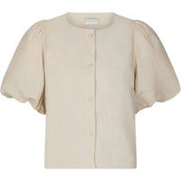 Neo Noir, Moisa Linen Blouse, Sand-Neo Noir-Minlillebutik.dk