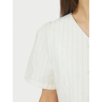 Neo Noir, Jules Summer Stripe Blouse, Taupe Stripe