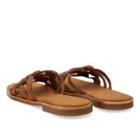 Angulus, Slip-in sandal med fletdetalje, Tan Brown-Angulus-Minlillebutik.dk