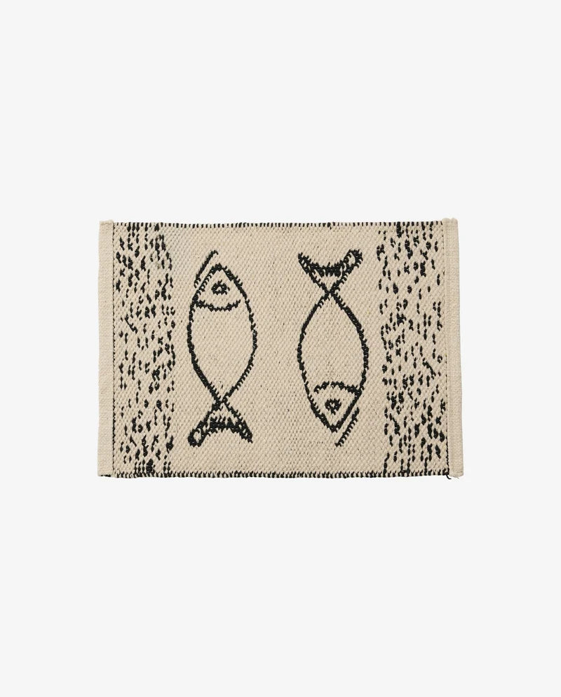 Nordal, MARIS dækkeserviet - sort/beige