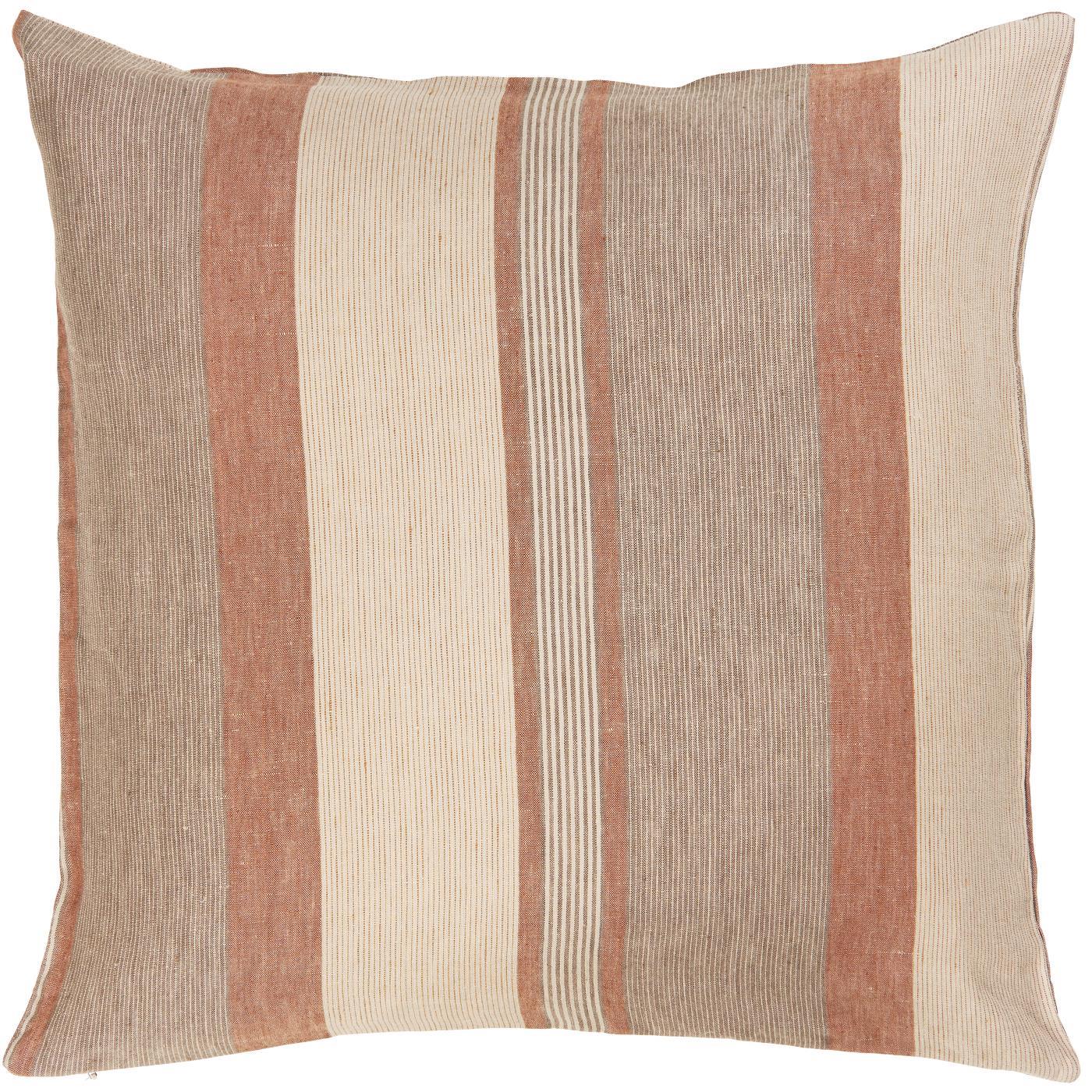 Ib Laursen, Pude, Beige m/brune og rustfarvede striber