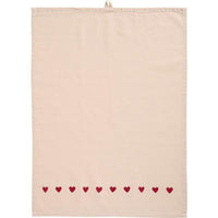 Ib Laursen, Viskestykke, Emma, Natur m/røde hjerter-Ib Laursen-Minlillebutik.dk