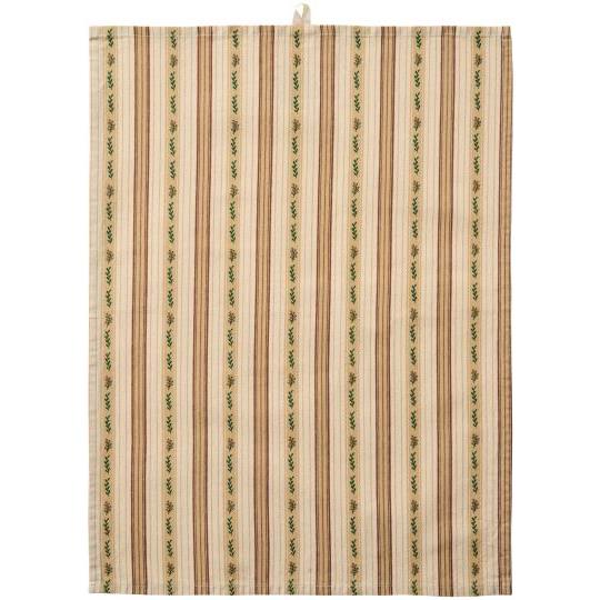 Ib Laursen, Viskestykke, Isolde, Natur m/mønster-Ib Laursen-Minlillebutik.dk