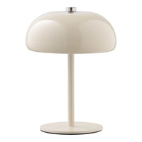 House Nordic, Margate Bordlampe - Bordlampe, genopladelig, metal, beige ø13 cm