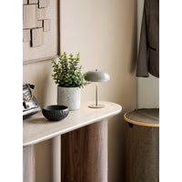 House Nordic, Margate Bordlampe - Bordlampe, genopladelig, metal, taupe ø16 cm
