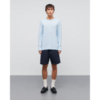 Mads Nørgaard, Duo Rib Tobias Tee LS, Ballad Blue/Brilliant White-Mads Nørgaard - Herre-Minlillebutik.dk