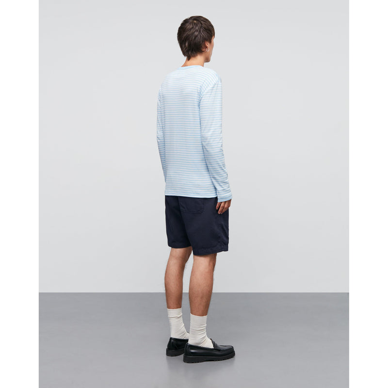 Mads Nørgaard, Duo Rib Tobias Tee LS, Ballad Blue/Brilliant White-Mads Nørgaard - Herre-Minlillebutik.dk