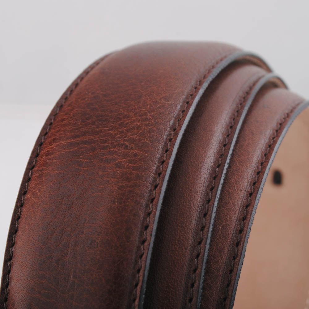 Bosswik, Klassisk læderbælte, art. 6805, Brown-Bosswik-Minlillebutik.dk