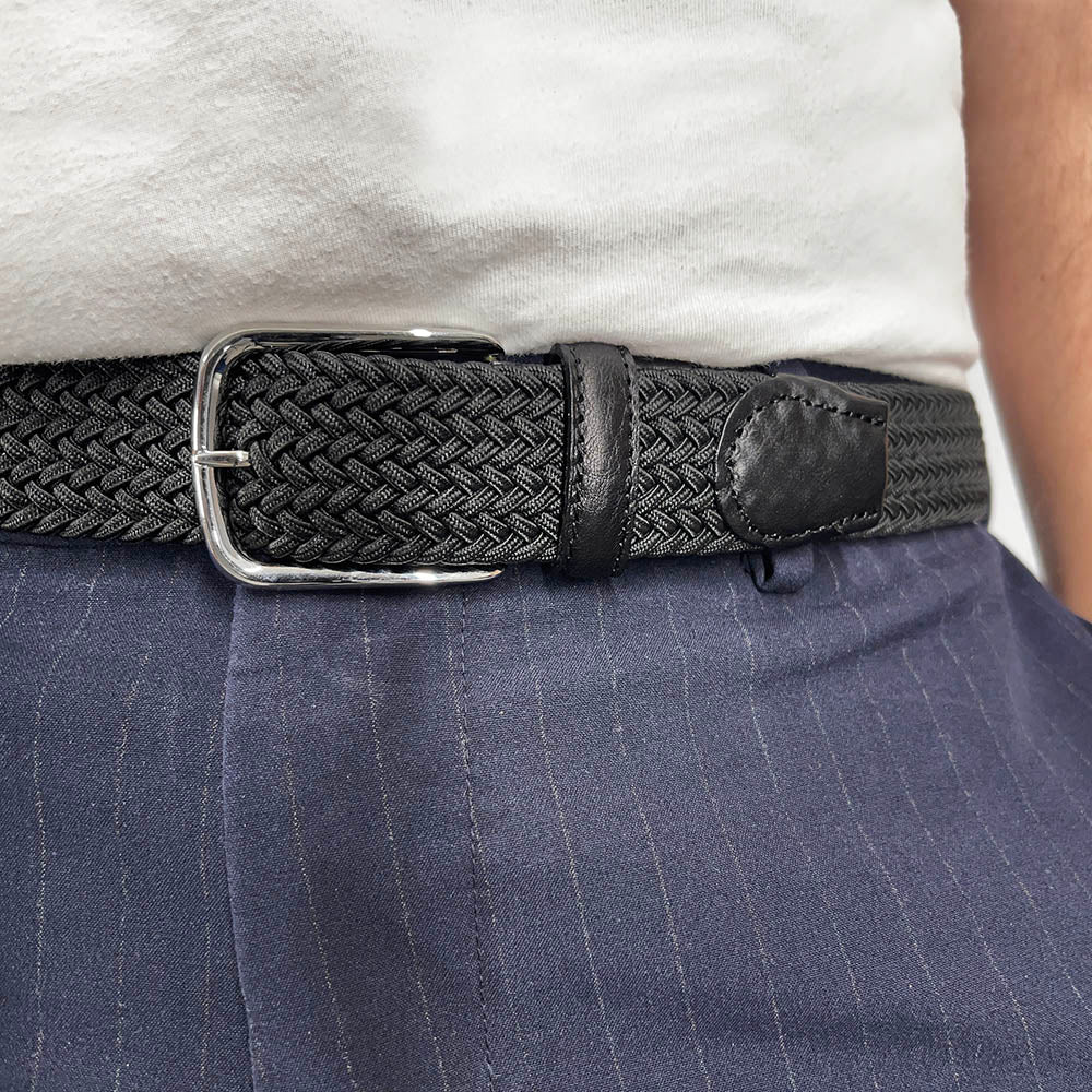 Bosswik, Elastik bælte, art. 6806, Black ribbon-Bosswik-Minlillebutik.dk